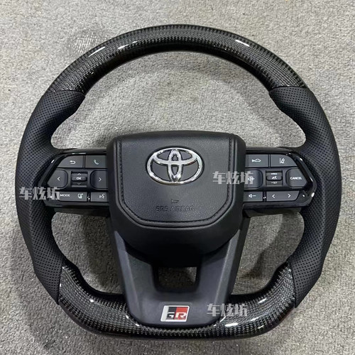 埃尔法Alphard 威尔法LC76 LC78霸道陆巡酷路泽碳纤维方向盘总成 - 封面