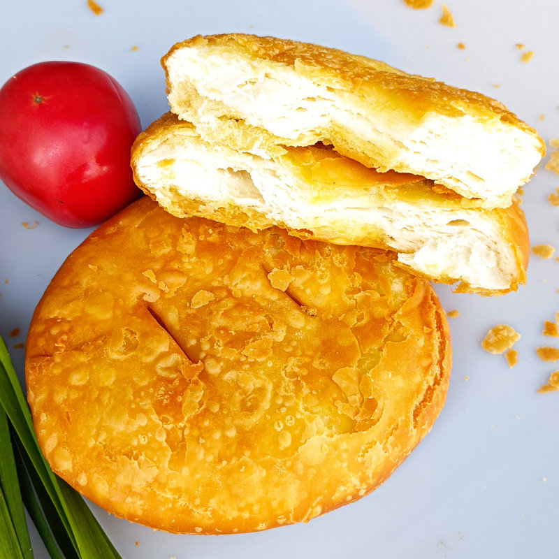 甘肃特产老油饼平凉地方特色小吃零食传统油香现做油饼纯手工美食