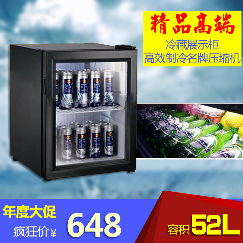 冷藏展示柜52升立式小型商用蛋糕茶叶单门冰箱家用迷你保鲜柜