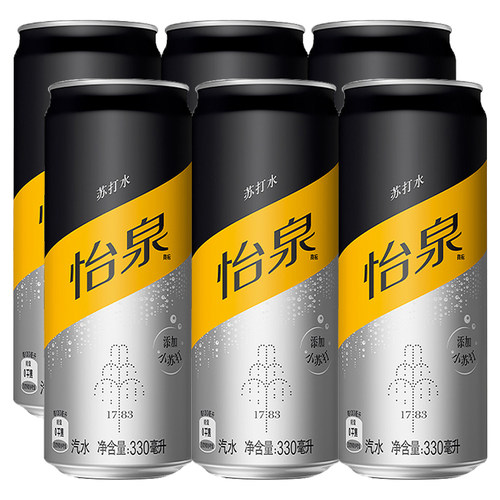 可口可乐柠檬味6罐苏打水