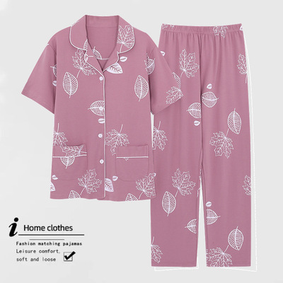 纯棉大码家居服中年女士