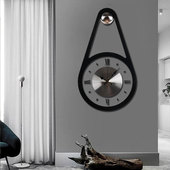 现代简约挂钟轻奢钟表木质石英钟客厅时钟表餐厅挂表卧室静音钟表