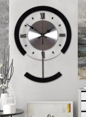 现代简约钢化玻璃挂钟客厅时尚创意家用北欧艺术装饰轻奢时钟挂墙