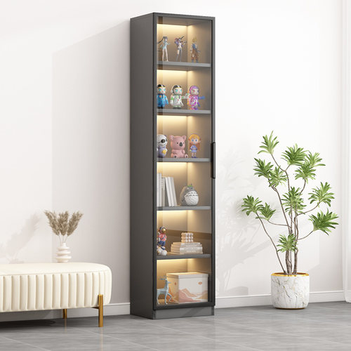 书柜书架靠墙玻璃置物柜可定制