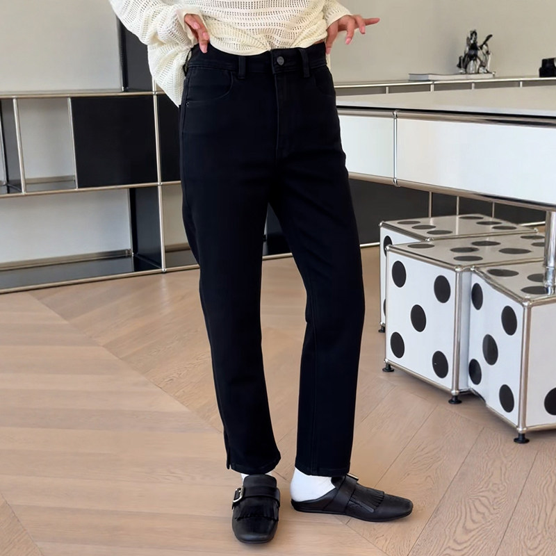 特价诗歌兰正品女装25新款95336牛仔法棍裤九分直筒显瘦百搭欧货