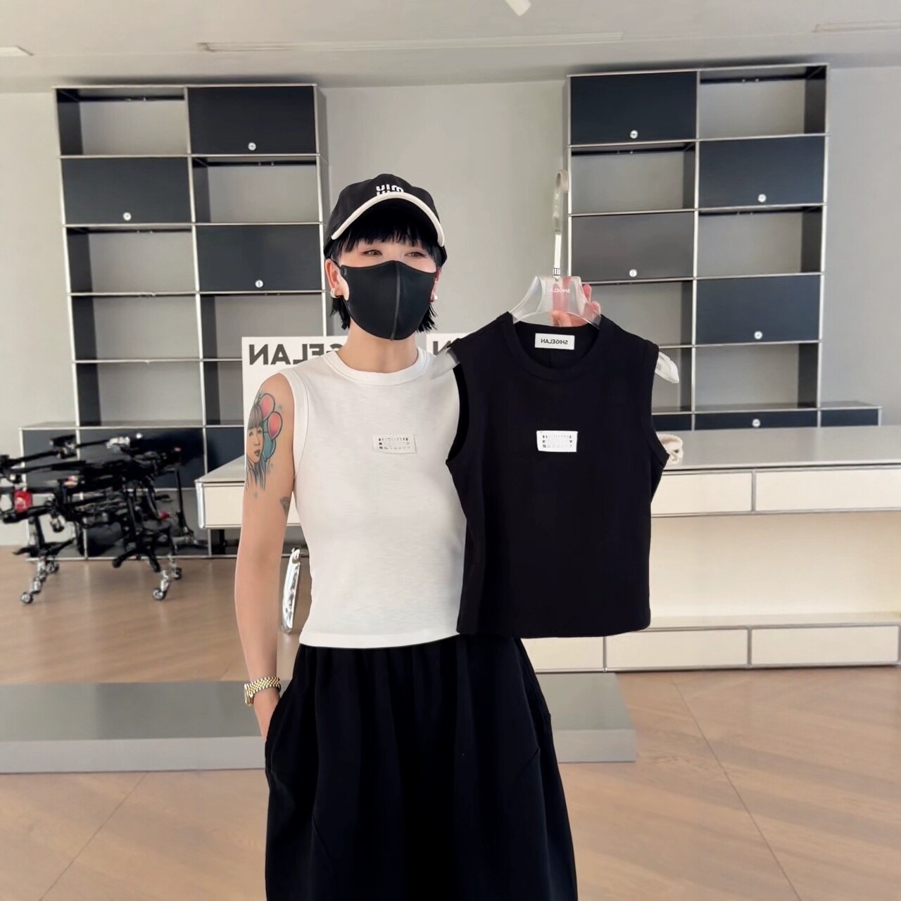 诗歌兰正品女装26春季新款58266小布标背心罗纹高弹短款内搭外穿
