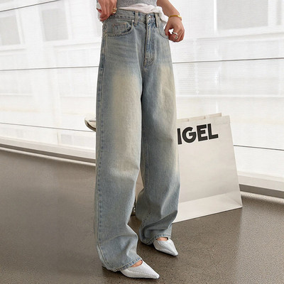诗歌兰女装61180春季26年新水洗感牛仔裤直筒百搭欧货B26