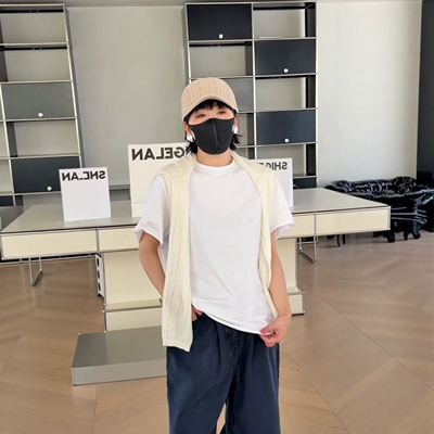 现诗歌兰女装2026春季新款62131纯色简约卷边短袖T恤宽松百搭显瘦