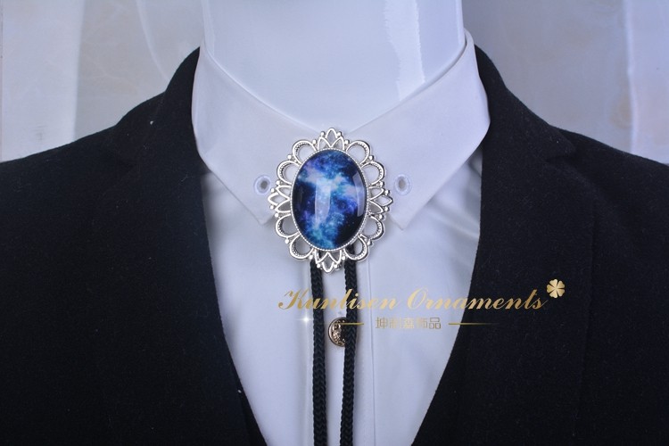 欧美领绳波洛领带潮男BOLO TIE百搭宝石领带领结水晶花边项链配饰,服饰配件/皮带/帽子/围巾,领带,淘宝优惠券,粉丝福利购,淘宝优惠卷