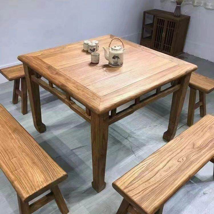 老榆木八仙桌仿古方桌餐桌学习桌实木方桌吧台桌面清仓马蹄桌,商业/办公家具,茶台/茶桌,淘宝优惠券,粉丝福利购,淘宝优惠卷