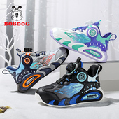 男童旋转扣防滑跑步鞋 BOBDOG冬季 运动儿童篮球鞋 学生运动加绒保暖