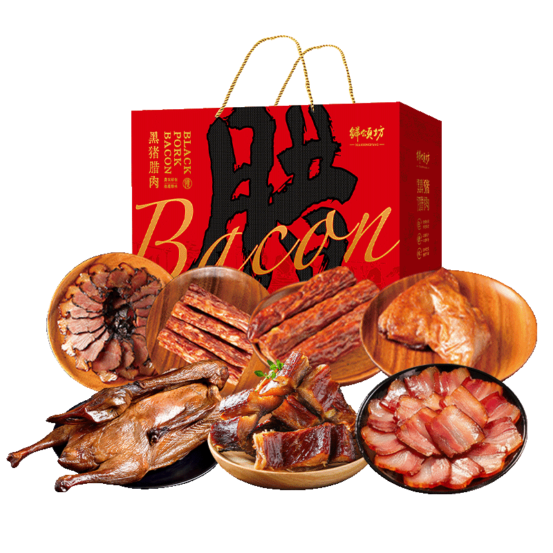 鲜颂坊腊味礼盒598型-土家风情 烟熏腊肉熟食组合大礼包年货送礼,购物提货券,代金券/提货券,淘宝优惠券,粉丝福利购,淘宝优惠卷
