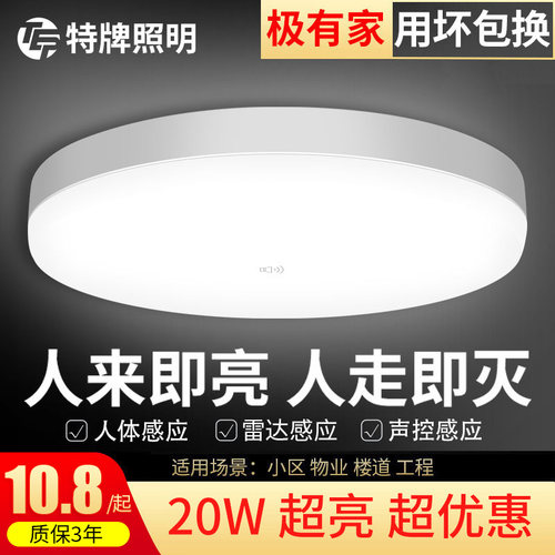 人体感应吸顶灯楼道走廊声控灯