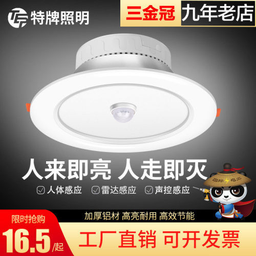 雷达led声控卫生间红外线射灯
