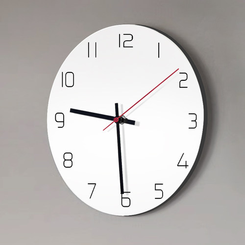 汉仪墨迹简约挂墙石英钟挂表