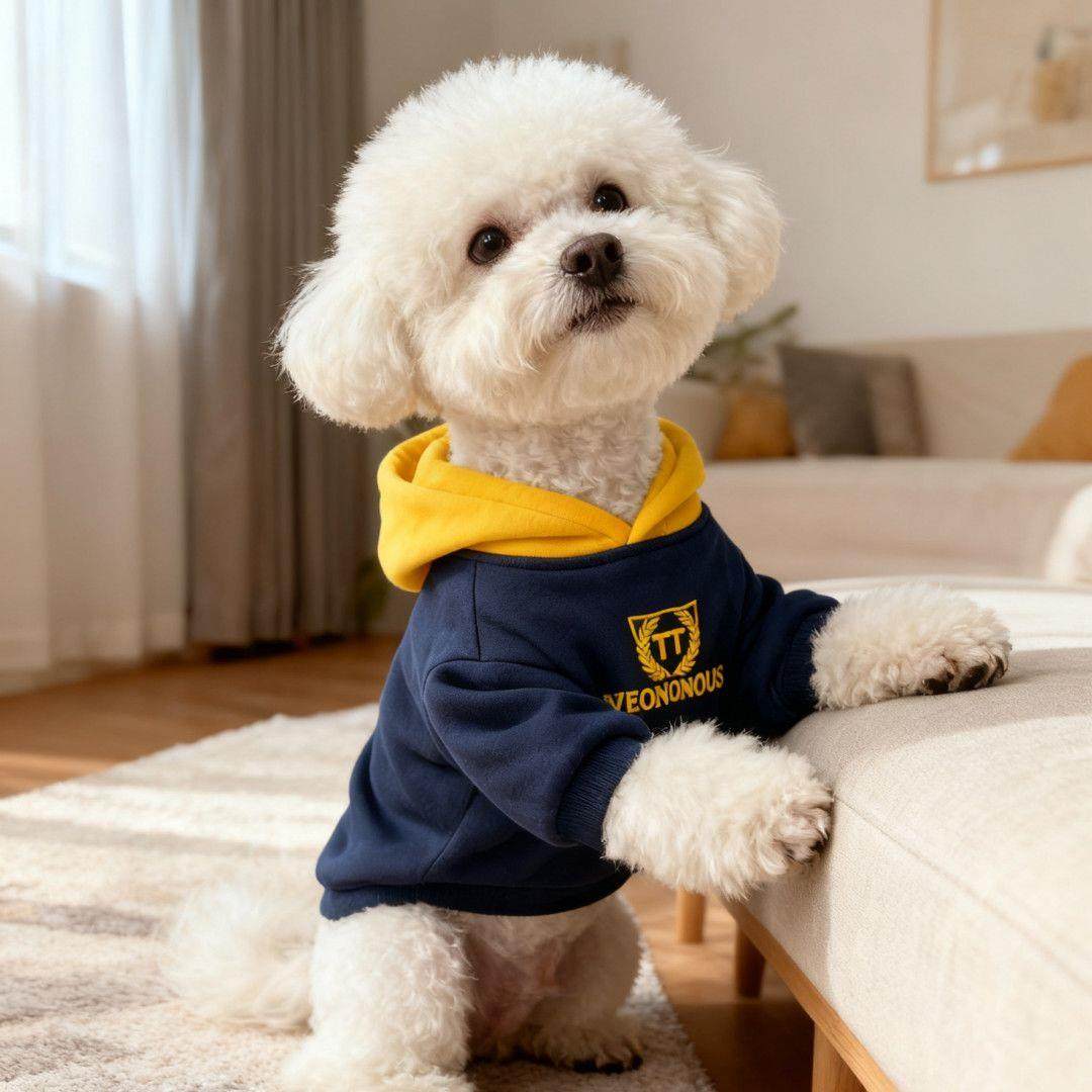 狗狗衣服中小型犬连帽卫衣雪纳瑞猫宠物服装/雨衣（新