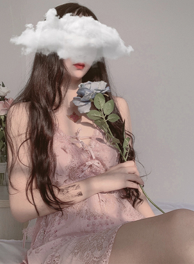 BeYourCat性感不止一面高端蕾丝侧开叉裙吊带花边诱惑复古睡衣裙