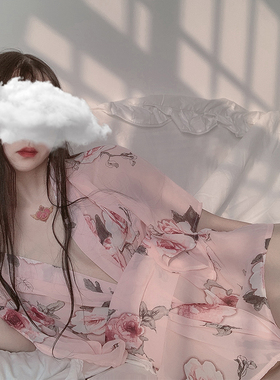 BeYourCat日式可爱性感和服雪纺印花清新制服樱睡裙内衣