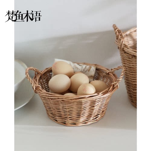 手工编织收纳筐梵鱼木语收纳篮