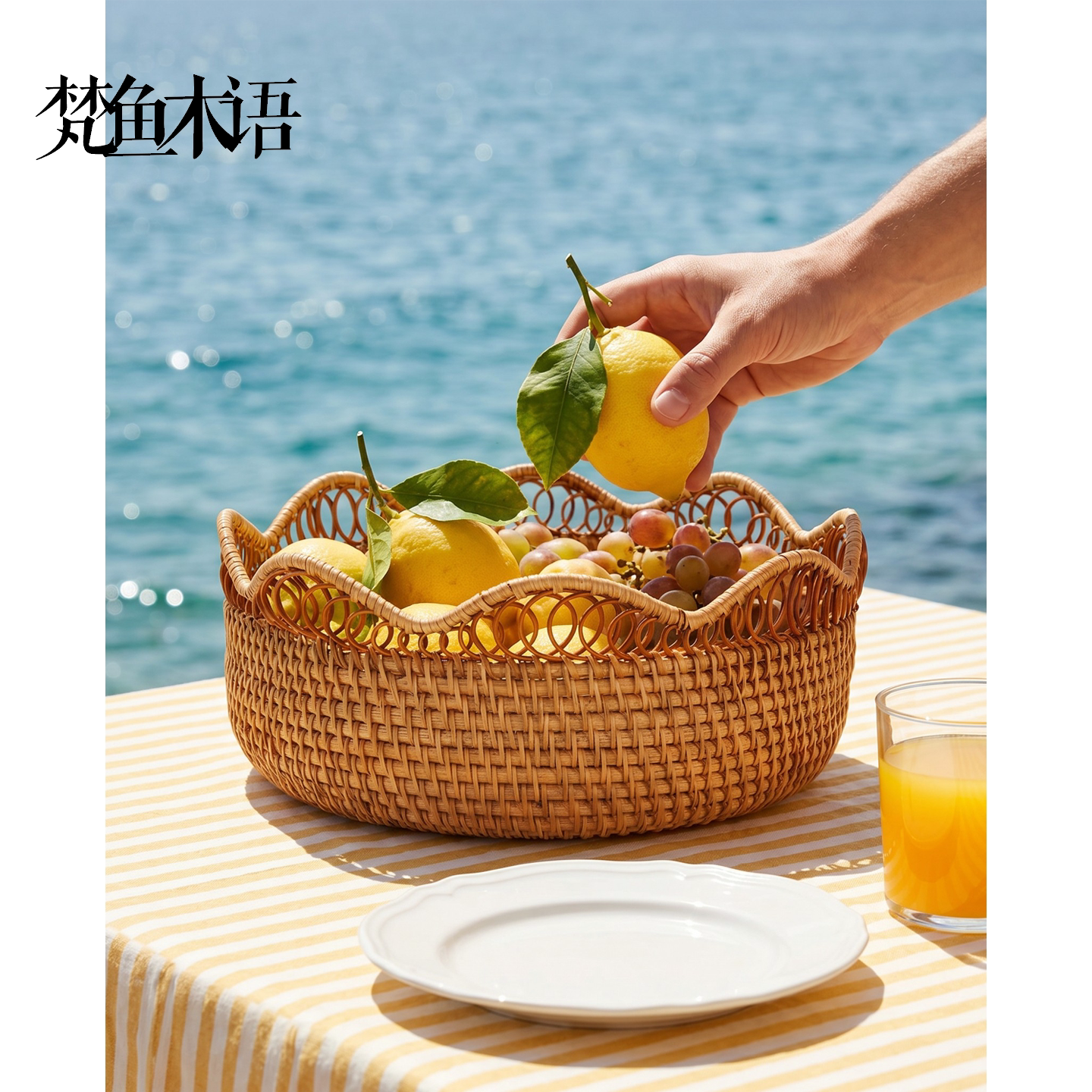 藤编收纳篮水果筐手工编织零食馒头筐镂空收纳筐家用鸡蛋筐小篮子