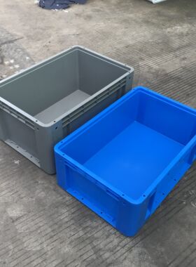 600*400圆角加厚韩式eu物流周转箱加强筋底部胶箱筐螺丝零配件盒