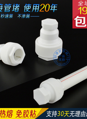 PPR免热熔管堵 堵头 闷头 快接速装直插 PVC PE管堵帽 20 25管堵