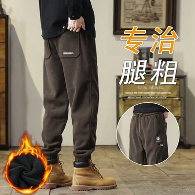 深蓝色松紧腰大码牛仔裤