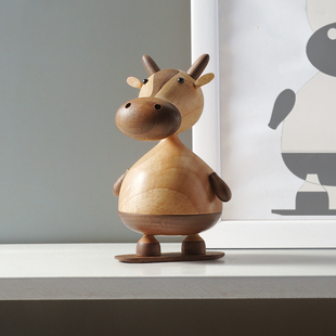 几人设计实木牛八音盒音乐盒天空之城女生女孩生日礼物刻字创意