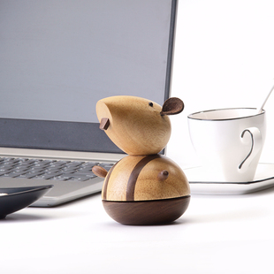 十二生肖鼠音乐盒八音盒木质摆件天空之城儿童女生日礼物几人设计