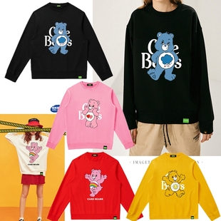 care爱心bears卫衣 赵露思同款小熊秋薄款男女情侣亲子一家人上衣
