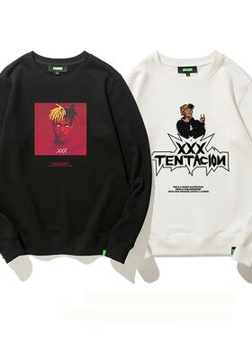 xxxtentacion头像中国有嘻哈布瑞吉同款rap hiphop卫衣服外套街舞