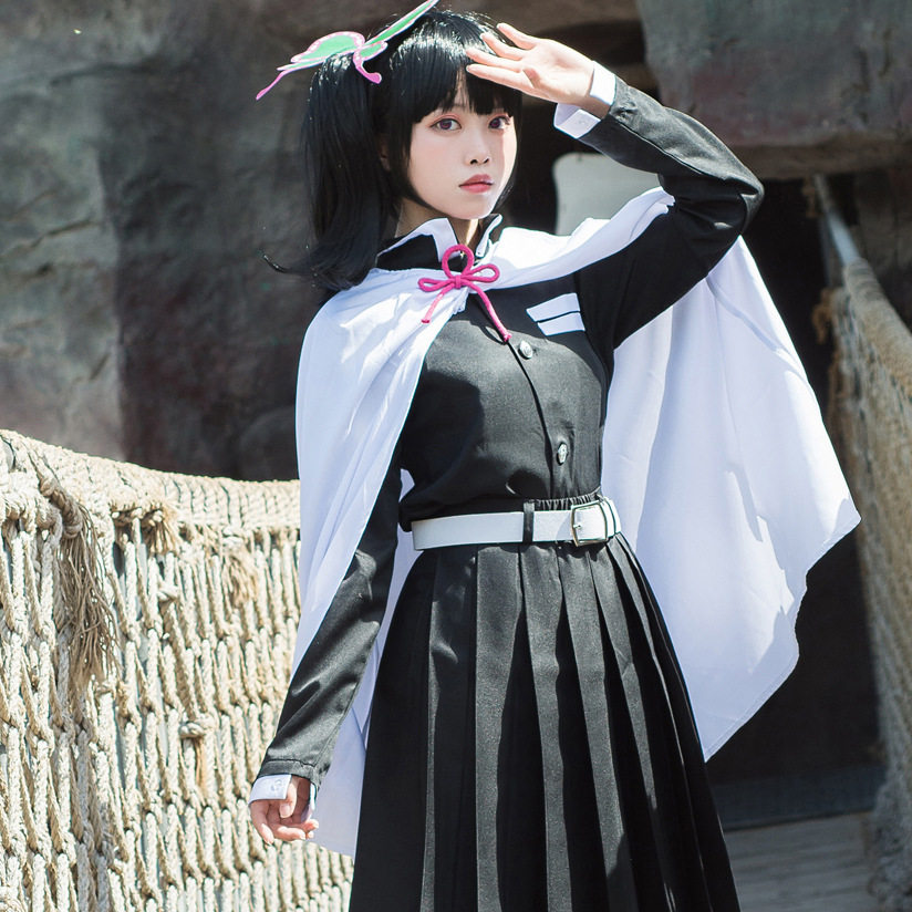 新款 动漫二次元鬼灭之刃 栗花落香奈乎cos服 鬼杀队制服整套现货