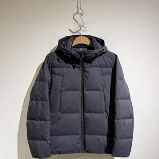 【东丽户外面料】重磅锁温 冬季连帽轻柔保暖白鹅绒外套羽绒服男