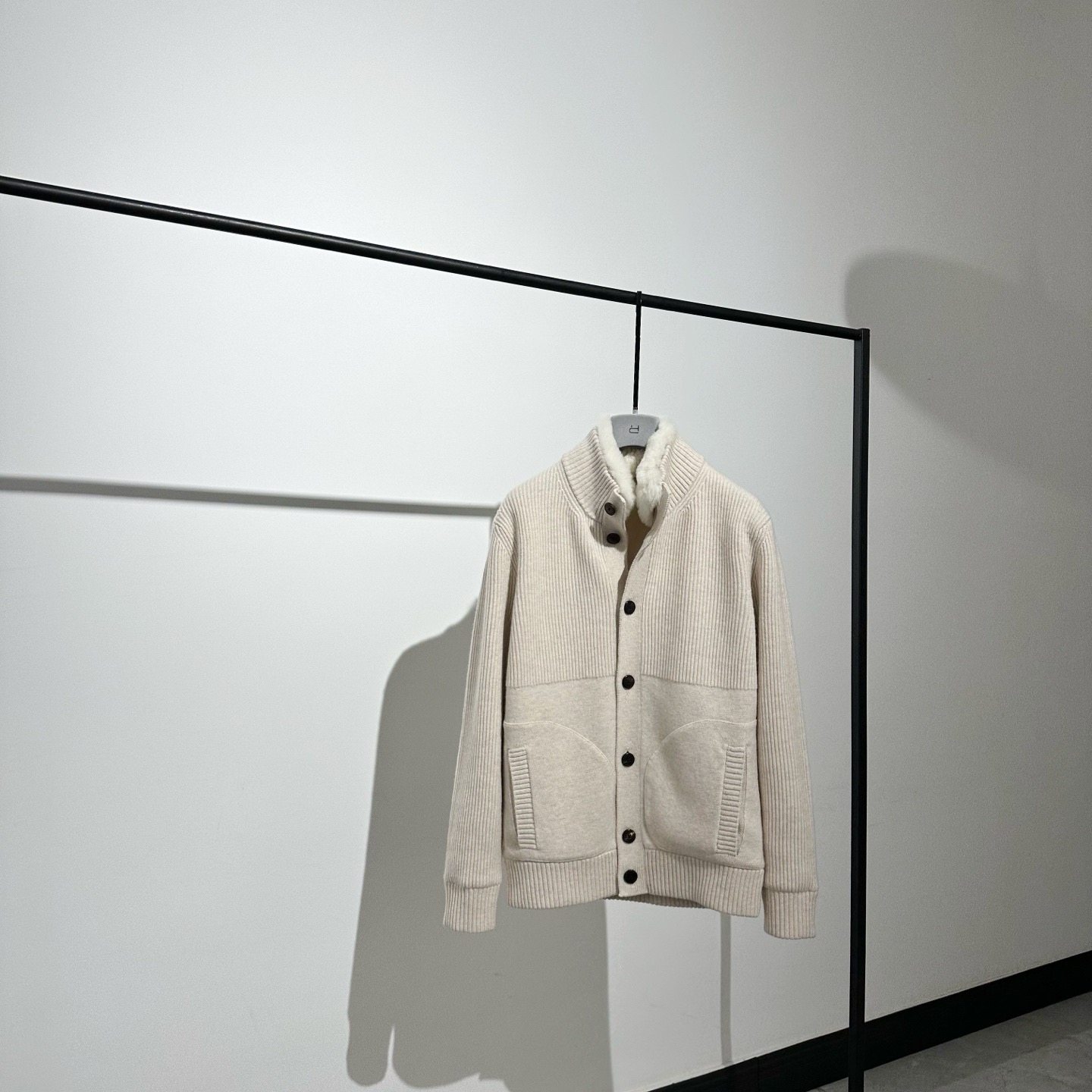 【獭兔毛领 可脱卸】松弛老钱风 保暖立领针织休闲羊毛开衫外套男,男装,针织衫/毛衣,淘宝优惠券,粉丝福利购,淘宝优惠卷