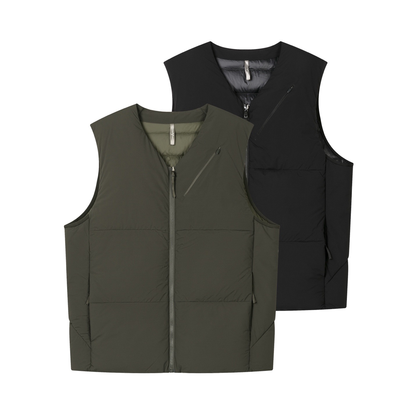 无休闲内充白鹅绒羽绒外套马甲男