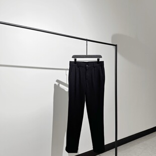 【奢华富有气场】都市商务通勤 高端休闲小直筒修身羊毛西装裤男