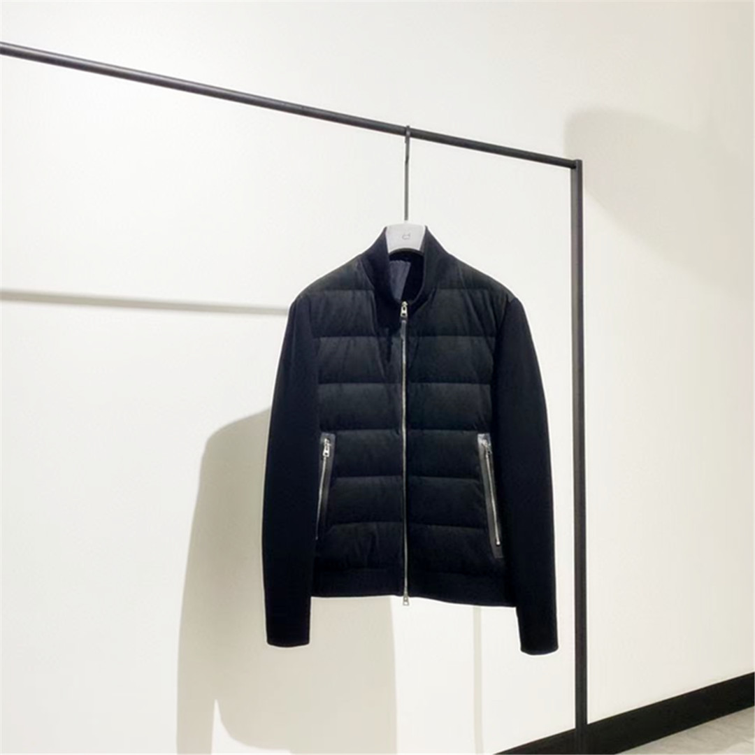 羊毛针织袖90白鹅绒外套羽绒服男