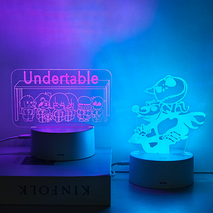饰桌面摆件氛围小夜灯生日礼物 Undertable传说之下周边sans房间装