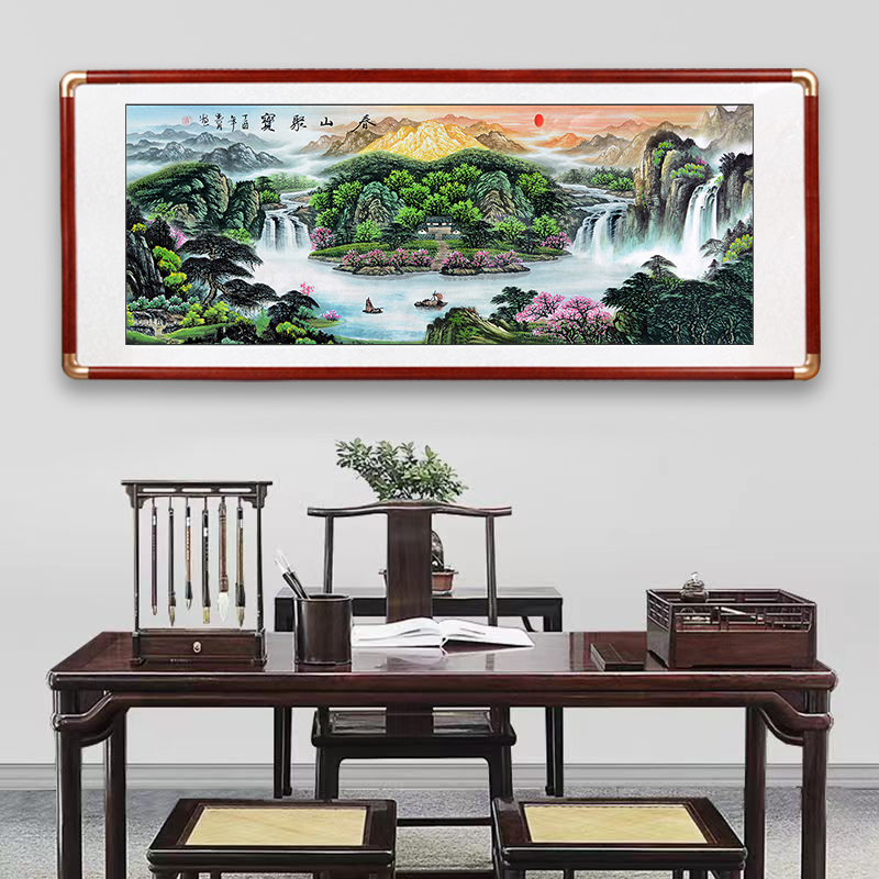 国画山水画客厅茶室装饰画