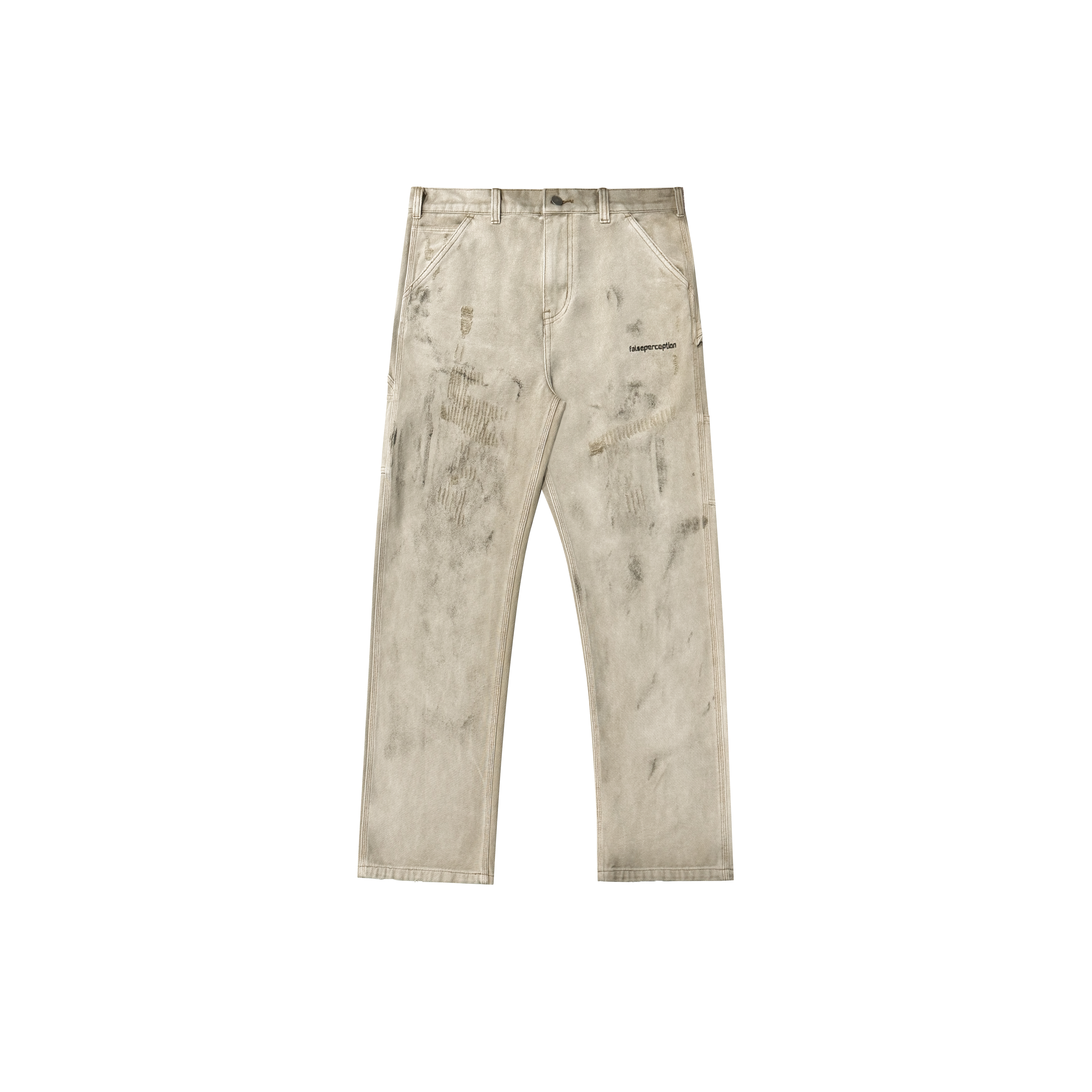 False Perception 抹脏泼墨破坏水洗卡哈特工装裤 男女同款