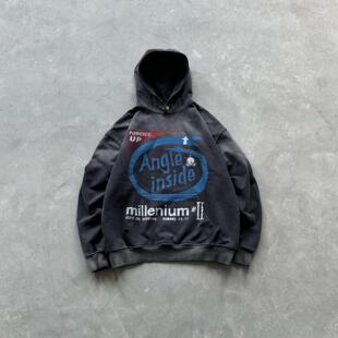 False Perception 英特尔小天使连帽卫衣水洗黑