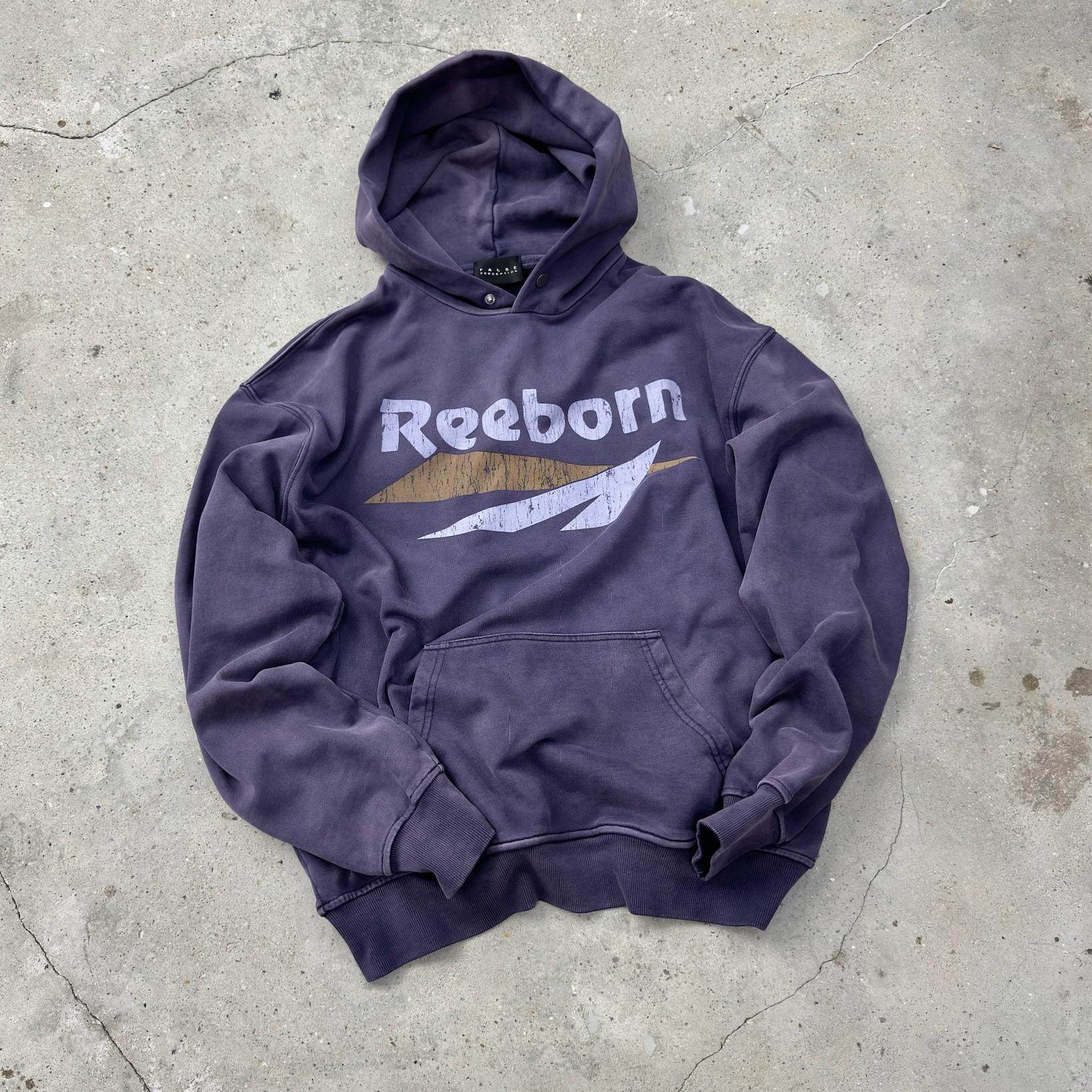 False水洗紫Reeborn卫衣