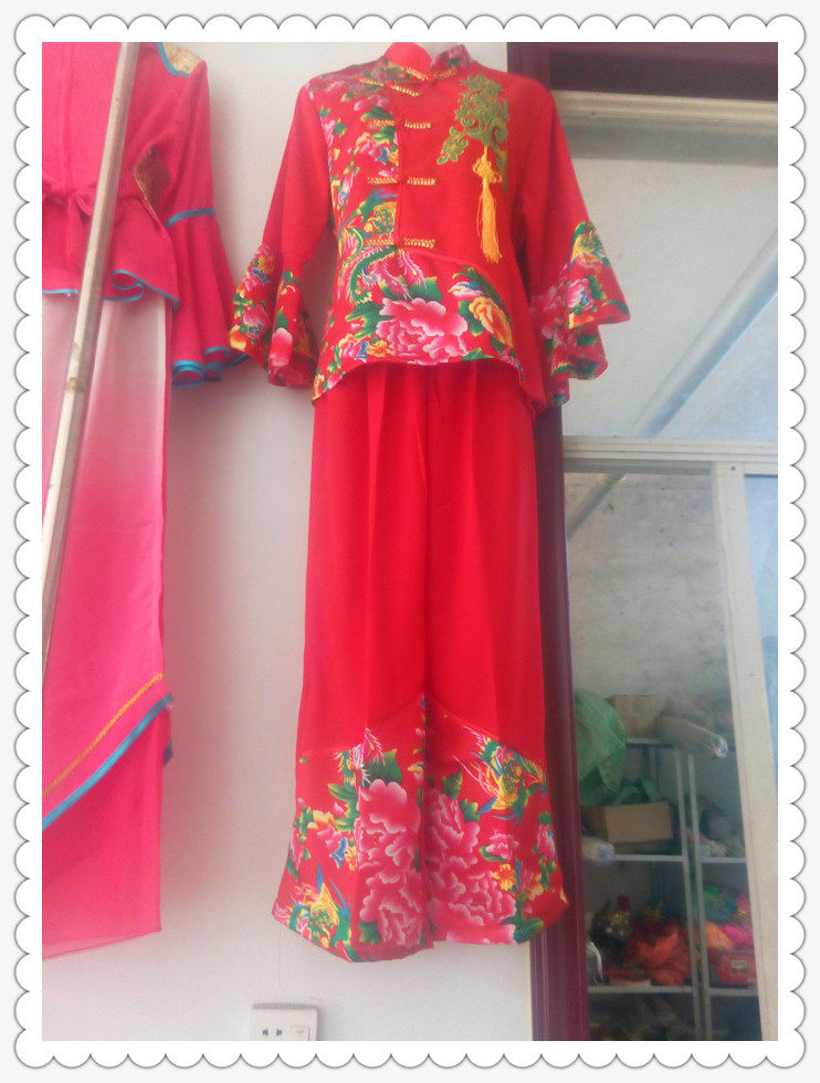 打鼓服演出服女男喜庆中国风秧歌腰鼓新款套装舞蹈服鼓舞打鼓服装