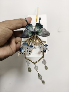 簪若兰芷仙气新品热缩花发簪发插发钗发夹汉服明镜亦非台授权簪稿