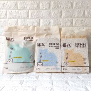 福丸 想净净玉米味/苹果木膨润土豆腐猫砂可冲厕所 混合砂 2.5kg