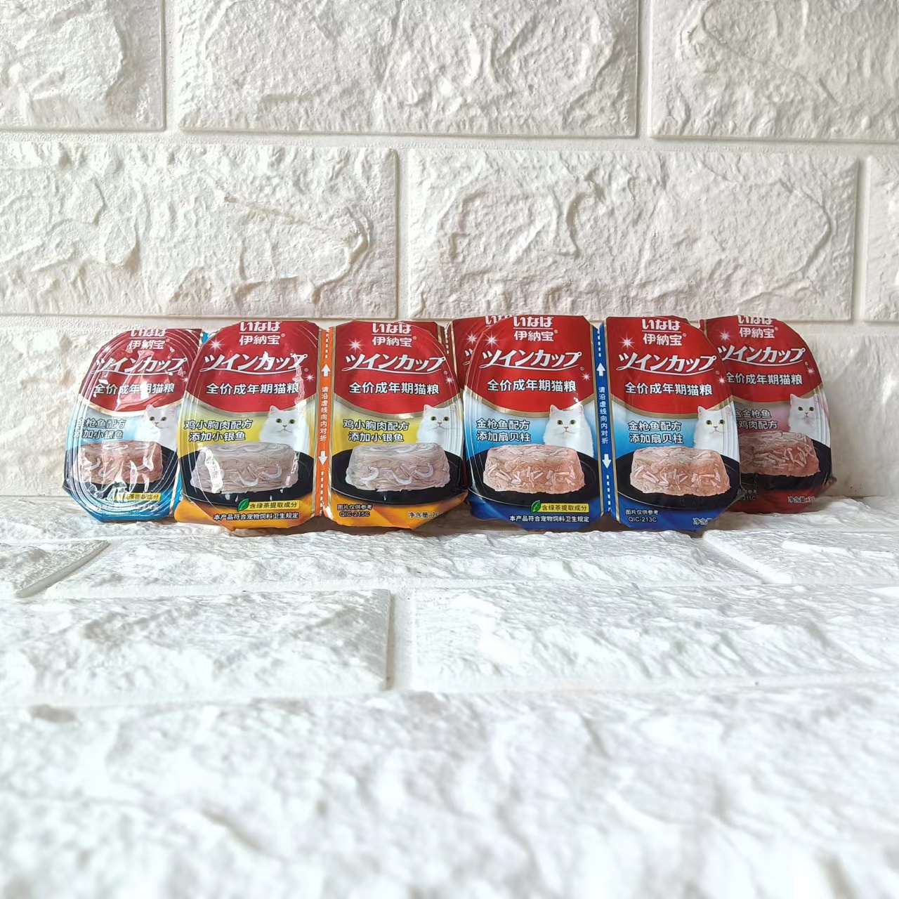 伊纳宝（INABA）双联杯 全价成年期猫罐头猫零食营养湿粮35g*2个