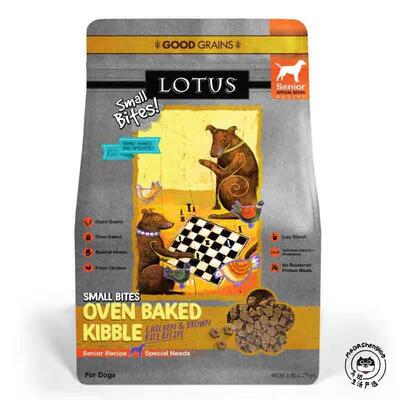 莲花lotus璐特思烘焙鲜鸡肉鳕鱼低脂老年犬粮5 12 5磅小颗粒 虎窝淘