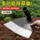 锄草专用锄头锰钢锄头农用锄草种菜挖地全钢一体木柄长锄园林工具