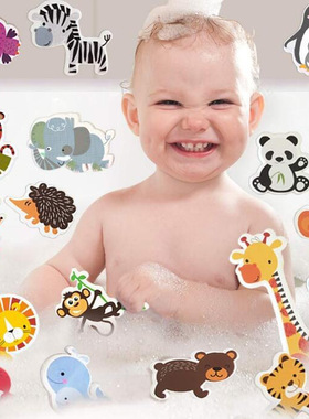 EVA泡沫玩具宝宝浴室洗澡戏水动物漂浮贴儿童认知婴幼儿早教益智