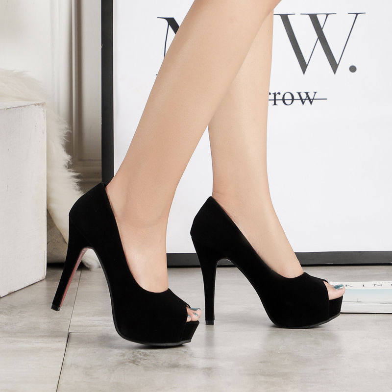 New style flash diamond foreign trade fashionable shallow mouth waterproof platform large and small fashion banquet wedding shoes main image 0